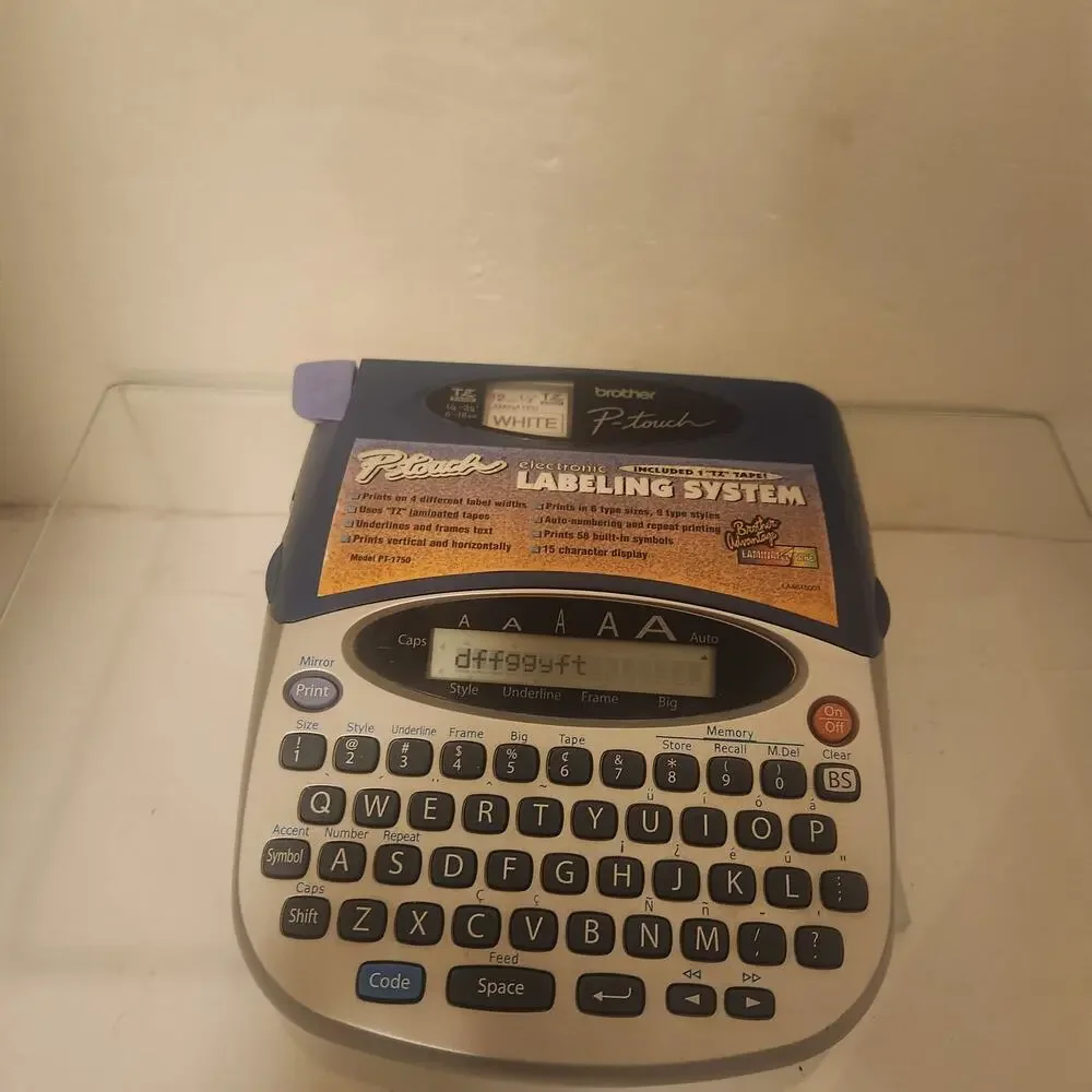 Brother P-Touch PT-1750 Label Thermal Printer - Tested - Manual - No AC Cord
